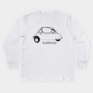 heinkel car, no drift no fun Kids Long Sleeve T-Shirt